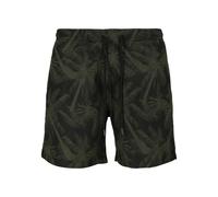 Urban Classics - Short de bain Palmiers Homme Noir/Olive 4XL 100% Polyester