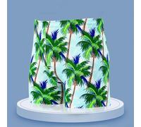 Short de bain pour homme, 85 % polyester + 15 % élasthanne, imprimé floral, séchage rapide, taille élastique respirante, confortable pour la plage et le sport (taille moyenne F)