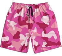 Short de bain pour homme à séchage rapide avec doublure en maille respirante, rose, XL