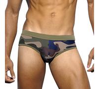 Short de bain pour homme d'été cool sport coloré Cam Fit Short de plage Triangle Mode Maillot de bain, Vert, L