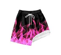 Short de bain tendance pour garçons avec doublure de compression, short de plage extensible pour l'été 2026, rose vif, 8T=140