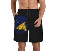 Short De Bain Tokelau Tokelau People Lion Flag Short De Plage Respirant Shorts Séchage Rapide Boardshort pour Surf Natation Piscine S