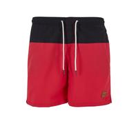 Urban Classics - Shorts de bain Block Homme Noir/rouge pastel XXL