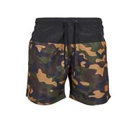 Urban Classics Short de bain homme Block Camouflage forêt/Noir 100% nylon Taille S