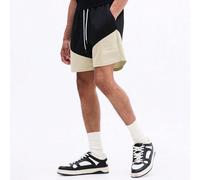 Short de basketball à cordon de serrage avec design de panneau contrasté. Taille élastique pour un ajustement décontracté. Idéal pour le port casual en été. L,M,S,XL,XSBlocs de couleurTissu tricoté