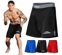 Short de BJJ pour homme sans gi, jiu-jitsu, lutte, Muay Thai, boxe, kickboxing, MMA Short de combat Cage/UFC Short d'entraînement, gris, XX-Large