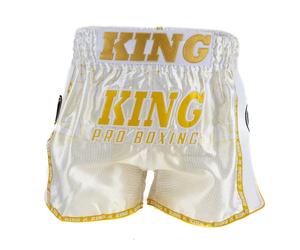 Short de boxe King Pro Boxing 08 3 Blanc L