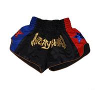 Short de boxe Muay Thai Kickboxing unisexe respirant avec taille élastique pour un maintien sûr pendant l'entraînement (S Noir)