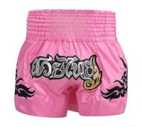 Short de Boxe Taille Élastique pour confortable M-XXL Short de(Pink L) | Coupe unisexe, idéal MMA et Muay Thai, design dynamique, confort total, pour hommes et femmes