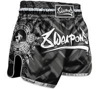 Short de boxe Thaï 8 Weapons 8 Ways Yant Noir L