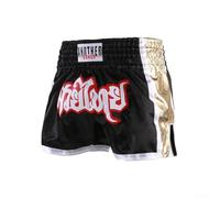 Short de boxe unisexe approuvé par le MMA avec un accent sur la flexibilité et la respirabilité lors de l'utilisation (3XL Noir)
