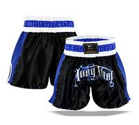 Short de combat Islero Muay Thai, MMA Kick Boxing, Grappling, Arts Martiaux, UFC Cage Combat Shorts Vêtements Homme, Noir , L