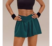 Short de compression doux à séchage rapide OptiDry Fierce Flow avec poches latérales, bandes antidérapantes, taille haute élastique et œillets. Idéal pour l'entraînement, la course, le cyclisme, la gy