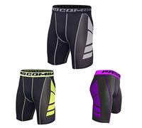 Short de Compression pour Homme Sport Tight Running Couche de Base de Caleçon Boxer Sport Cycliste Collant Court de Sport Gym à Séchage Rapide Leggings 3 Short
