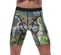 Short de Compression Wolf on The Grass pour Homme, Short de Sport en élasthanne, sous-vêtement de Performance pour entraînement