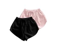 Short de course ample décontracté à jambe large pour femme - Taille haute - Short de sport - 2 pièces - Pantalon en jean pour femme, claire, XX-Large