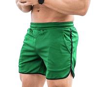 Short de Course Athlétique Masculin, Shorts de Fitness Secs Rapides avec Cordon de Taille élastique et Poches Latérales pour Gymnase, Plage, Randonnée (Grand)