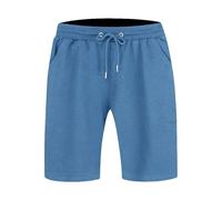 Short De Course Extensible pour Homme Short De Confort en Coton à Taille éLastique Et Cordon De Serrage Short De Jogging AthléTique en éPonge pour L'éTé (Bleu,5XL)