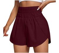 Short de Course Taille Haute pour Femme avec Doublure Séchage Rapide Poches zippées Short Course Pied pour Femme avec Poches zippées Taille Haute Séchage Rapide Sho rt d'été 2 en 1 pour femme