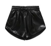 Short De Danse pour Fille Garçons Métallisés Brillant Pantalons Courts pour Été Taille Élastique avec Cordon De Serrage Shorts De Sport Enfants Ample Casual Respirant Respirant Hot Pant