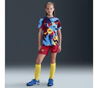 Short de foot Replica Nike Dri-FIT FC Barcelona 2025/26 Stadium 4e tenue pour ado Salsa Red/Gym Blue/University Blue/Opti Yellow L