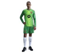 FC Barcelona 2025/26 Stadium Nike Dri-Fit Short de Gardien de But de Football pour Homme, Vert Chanceux, Rayures Vertes/Noir, HQ0478-310, S