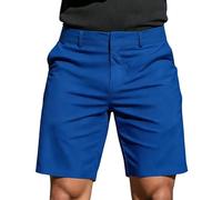 Short de golf extensible pour homme - Coupe ajustée - Résistant aux plis - Couleur unie - Respirant - Léger - En polyester - Longueur genou - Pour les vacances et le travail, bleu, 3XL