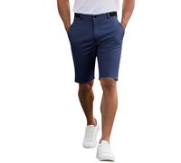 Short de golf pour homme, entrejambe de 17,8 cm, devant plat, short habillé avec poches, taille élastique, coupe classique, chino business léger et décontracté, bas de travail, bleu marine, 3XL