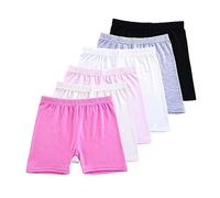 Short de motard en coton pour fille - Pour danse, yoga, jeu - Jupe de sécurité - Uniforme scolaire basique - Leggings courts pour enfants - Short de sport en polyéthylène, Noir , 9-10 ans