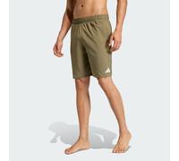 Adidas Short de bain homme 8 pouces Olive Strata/Blanc Taille S