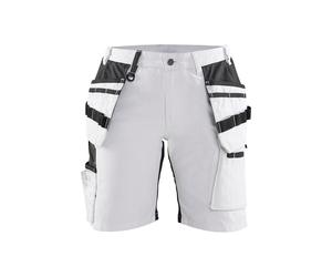 Short de peintre avec stretch Femme Blanc/Noir 71711000 - Taille au choix