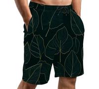 Short de plage léger d'été avec cordon de serrage à la taille élastique pour homme en pain d'épice et bonhomme de neige (L), Couleur 1870, XXL