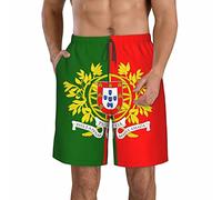 Short de Plage pour Homme Drapeau du Portugal Maillot de Bain Short de Bain décontracté Short de Sport d'été