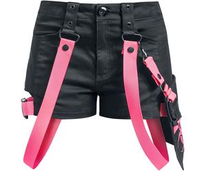 Short de Poizen Industries - Short Danger Zone - 28 à 36 - pour Femme - noir/rose 36