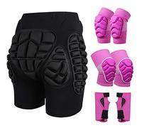 Short de protection rembourré 3D pour le snowboard, la protection du ski, le patinage des fesses, le snowboard short d'impact avec protection des fesses, des hanches et du coccyx, short rembourré de
