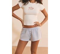 Short de pyjama à carreaux en coton - Raisa - M - Bleu - Femme - Etam