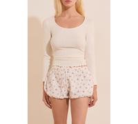 Short de pyjama à motifs en coton - Clea - M - Rose - Femme - Etam