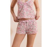 Short de pyjama à motifs en coton - Feuilline - M - Rose - Femme - Etam