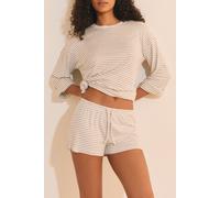 Short de pyjama à rayures - Beno - XS - Grey - Femme - Etam