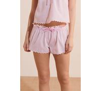 Short de pyjama à rayures en coton - Time - S - Rose - Femme - Etam