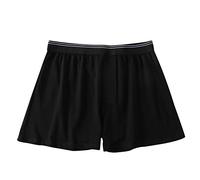 Short de pyjama en coton pour homme - Coupe ample - Ouverture sur le devant - Doux - Taille élastique - Sous-vêtements pour un usage quotidien - Antibactérien - Sans étiquette - Culotte confortable