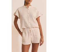 Short de pyjama en gaze de coton - Soleia - M - Beige - Femme - Etam
