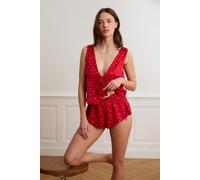 Short de pyjama en satin motifs coeurs - Bandana - S - Red - Femme - Etam