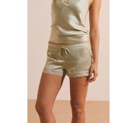 Short de pyjama en soie détails dentelle - Milky - S - Glacier - Femme - Etam