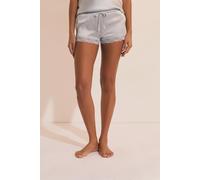 Short de pyjama en soie détails dentelle - Milky - XL - Silver - Femme - Etam