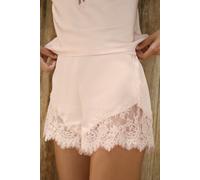 Short de pyjama satiné avec détails dentelle - Stella - M - Rose - Femme - Etam
