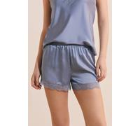 Short de pyjama satiné détails dentelle - Desire Spe - XL - Bleu - Femme - Etam