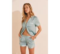 Short de pyjama satiné - Gia - XL - Bleu - Femme - Etam