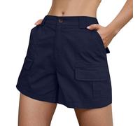 Short de Randonnée Cargo pour Femme Shorts Bermuda Été Léger et Imperméable à Séchage Rapide avec Poches Zippées pour Camping