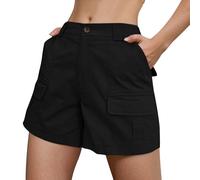 Short de Randonnée Cargo pour Femme Shorts Bermuda Été Léger et Imperméable à Séchage Rapide avec Poches Zippées pour Camping